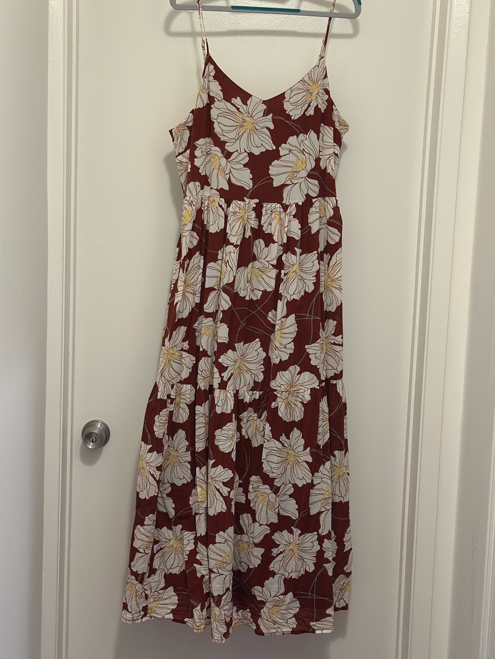 GAP Maxi Cami V Neck Floral Dress Sz 16